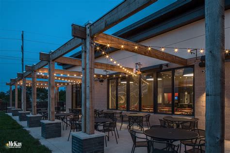 Restaurant Patio Bistro String Lights by McKay Landscape Lighting Omaha Nebraska | Outdoor ...