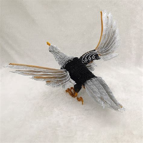 Wire Eagle Statue Sculpture Ornament Modern Eagle Figurine - Etsy