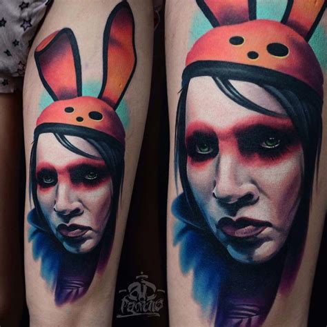 Marilyn Manson Tattoo Portrait - Best Tattoo Ideas Gallery