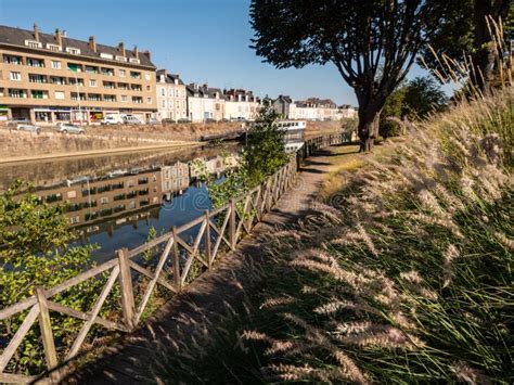 Reflections in the Sarthe River at Le Mans, France. Stock Photo - Image ...