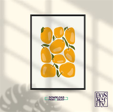 Yellow Fruits Art Print Set of 3 Large Printable Poster - Etsy