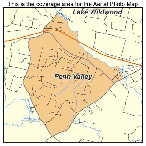 Aerial Photography Map of Penn Valley, CA California