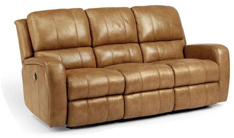 Flexsteel Latitudes-Hammond Casual Double Reclining Sofa with Power | Belfort Furniture ...