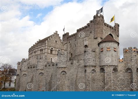 Ghent, Belgium, Medieval Castle Stock Image - Image of history ...