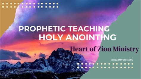 Prophetic Teachings: The Holy Anointing - YouTube