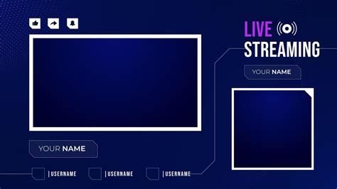 modern screen panel overlay frame set design template for games ...