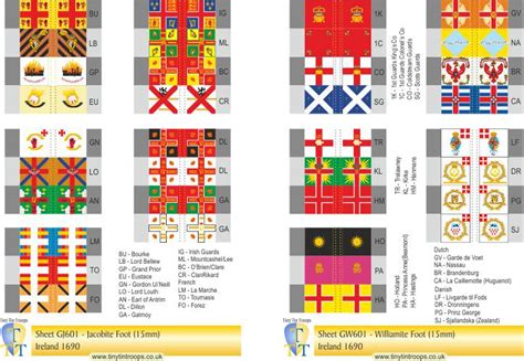 flags Ireland 1690