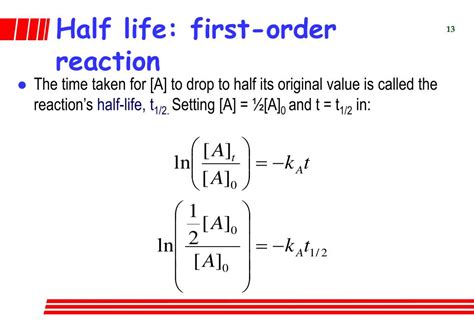 What Is The Half Life Of A First Order Reaction With A Rate Constant Of ...