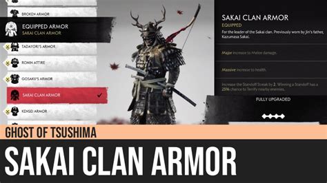 Ghost of Tsushima: Sakai Clan Armor