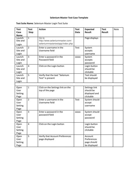 Free Printable Test Case Templates [Word, Excel, PDF]