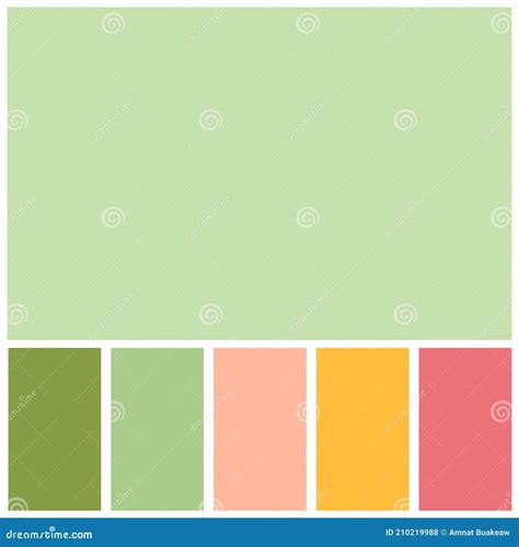 Green Colour Palette Soft Pastel for Template, Simple Green Color Soft ...