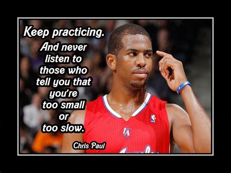 Basketball Motivation Poster Chris Paul Clippers Wall Art 5x7"- 11x14" Never Listen If They Say ...