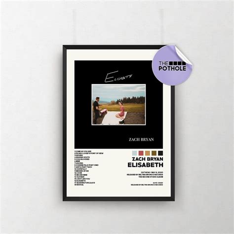 Zach Bryan Posters / Elisabeth Poster / Zach Bryan Elisabeth - Etsy