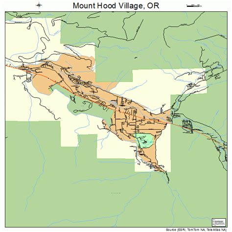 Mount Hood Village Oregon Street Map 4150235