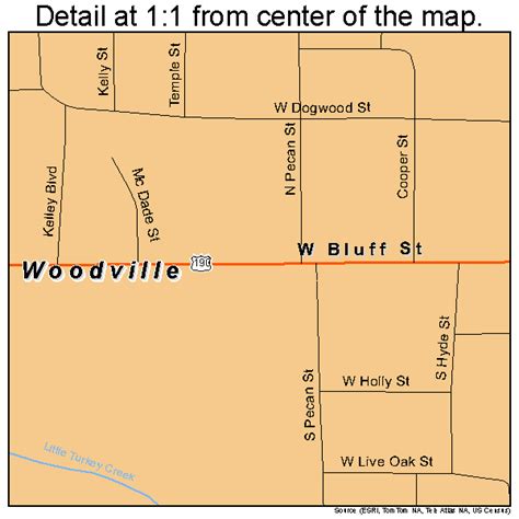 Woodville Texas Street Map 4880212