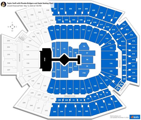 Taylor Swift Seating Chart Lincoln Financial Field - Templates Printable Free