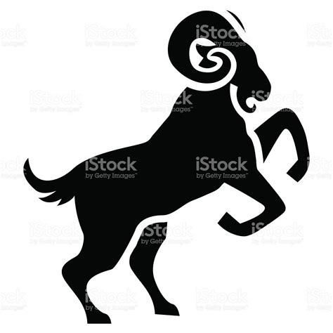 Vector Stylized Ram Illustration Isolated On White Background | Illustration, White background ...