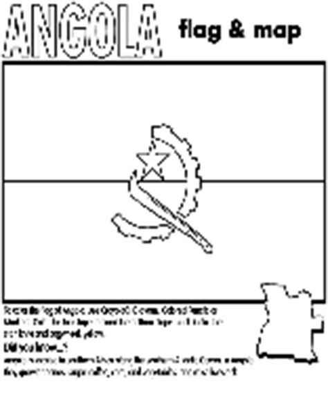 Angola Flag Coloring Page Coloring Pages