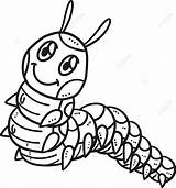 Cute Caterpillar Coloring Page sketch template