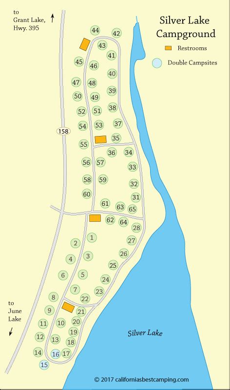 Silver Lake Campground Map | Dakota Map