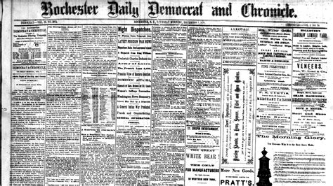 Democrat and Chronicle: 2 Rochester newspapers merged on Dec. 1, 1870