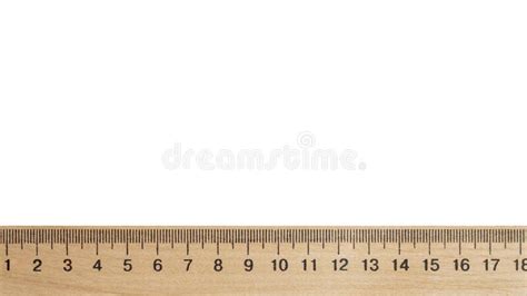 Wooden Ruler with Measuring Length Markings in Centimeters Isolated on White, Top View Stock ...