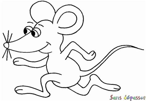 Coloriage Une souris verte - Sans Dépasser