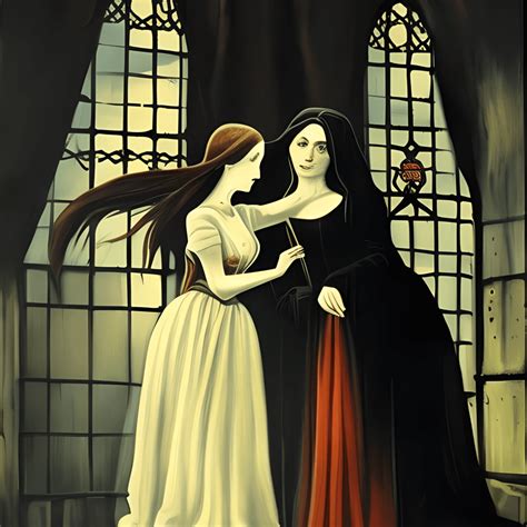 Spirits in a Gothic Fiction Painting · Creative Fabrica