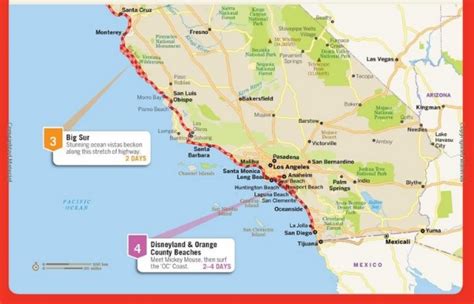 Printable Pacific Coast Highway Map