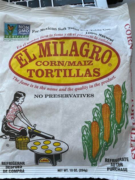 El Milagro Corn/Maiz Tortillas: Calories, Nutrition Analysis & More ...