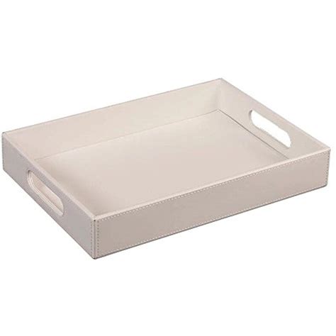 UnionBasic PU Leather Serving Tray with Handle (Small, White) >>> Read ...