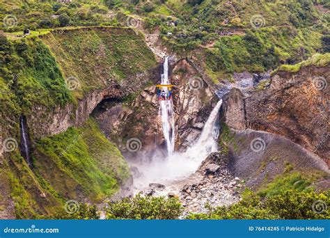 Agoyan waterfall stock image. Image of beautiful, rural - 76414245