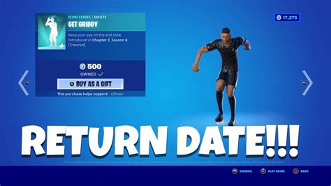 GET GRIDDY EMOTE Return Release Date In Fortnite Item Shop! - YouTube