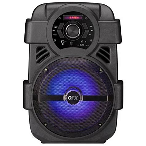 Bocina QFX PBX-8 Bluetooth 8 pulgadas LED RGB radio FM USB