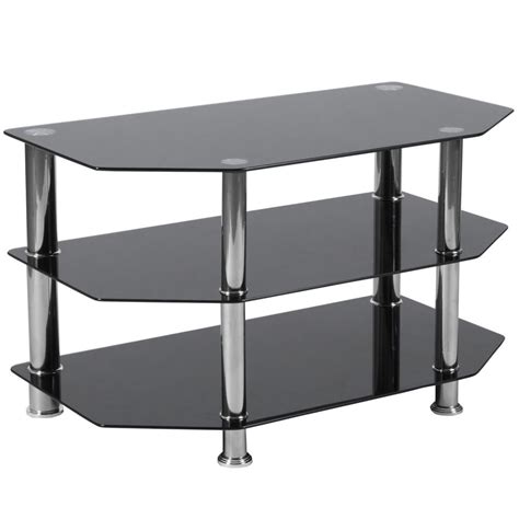 Flash Furniture Black Glass TV Stand | The Home Depot Canada