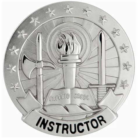 Army Csib Instructor Basic Silver Plate | Badges, Silver Oxide ...