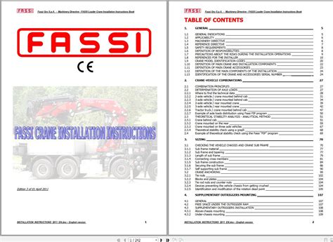 Fassi Cranes Installation Instructions Manual 2011 | Auto Repair Manual ...