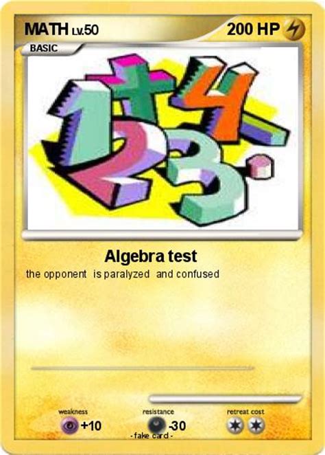 Pokémon MATH 48 48 - Algebra test - My Pokemon Card