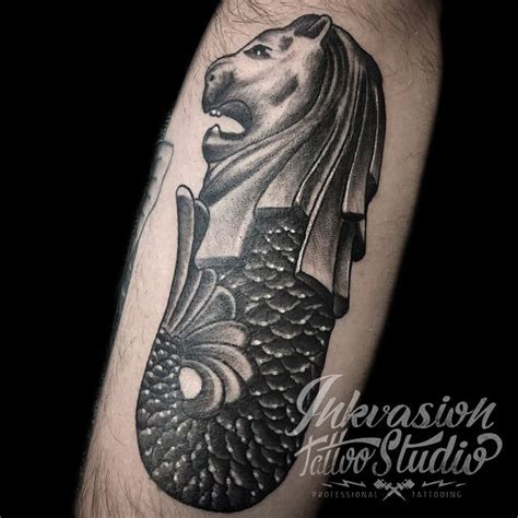 Merlion Tattoo – INKVASION Tattoo Studio · SINGAPORE