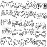 Pair Of Mittens Coloring Page sketch template