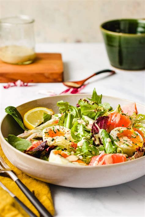 Smoked Salmon Salad (with Creamy Caper Chive Dressing)