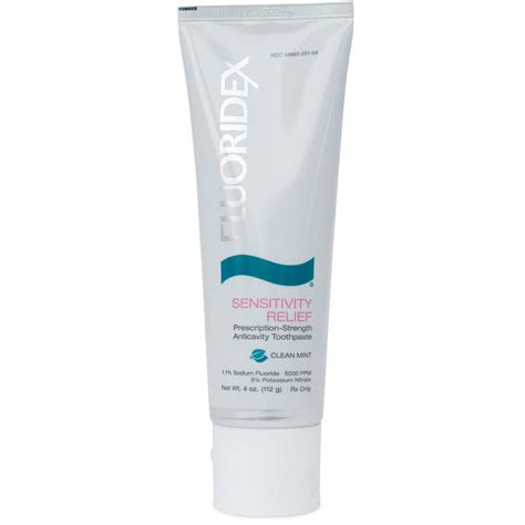 Fluoridex Sensitivity Relief Toothpaste 1.1% Sodium Fluoride 5% Potassium Nitrate 5000 ppm ...