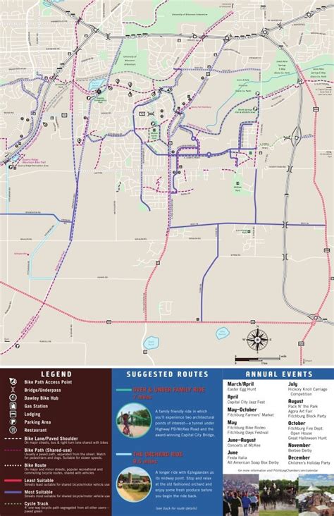 Fitchburg, WI Bike Trail Map