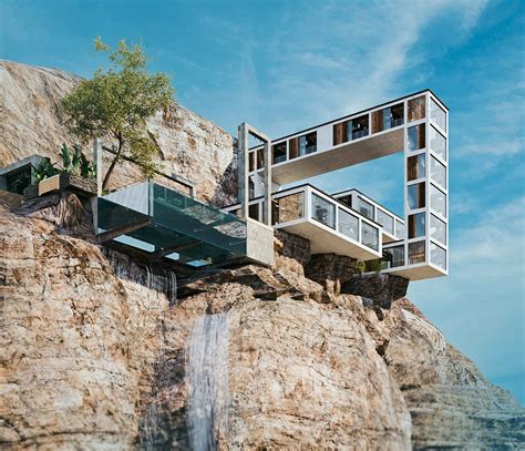 Stunning "Mountain House" by Milad Eshtiyaghi Hangs Off a Cliff - The ...