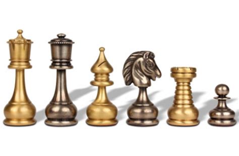 Solid Metal Chess Pieces - The Chess Store