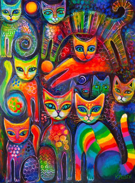 Rainbow Cats Acrylics by karincharlotte on DeviantArt