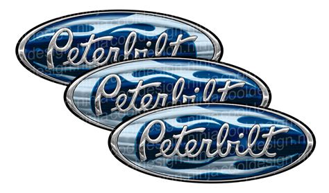 Blue Chrome Peterbilt Emblem Skins – Cool Design Ninja