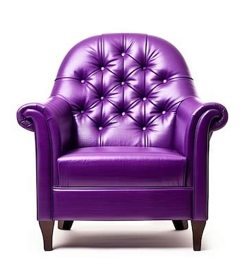Premium Photo | Purple color armchair Modern designer chair on white background
