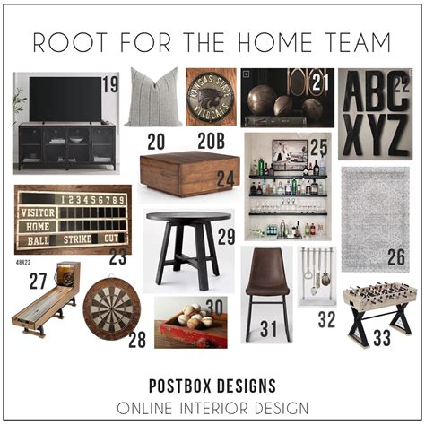 Go Team: A Sports Theme Basement Makeover - Postbox Designs