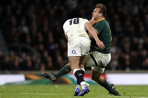 England 12 South Africa 11: Owen Farrell tackle divides opinion